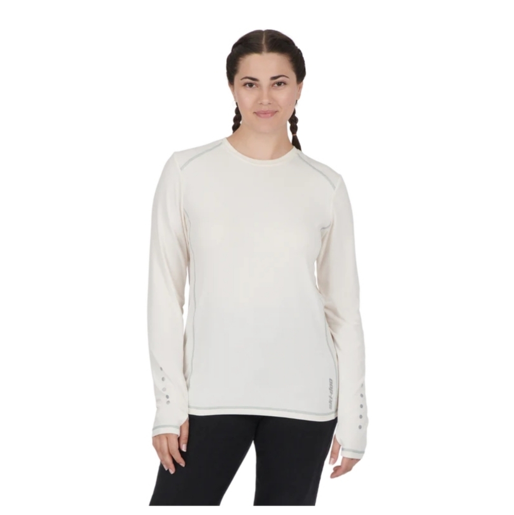 NWT Ski DooWomens Performance XL ivory Long Sleeve Performance Top Super Soft